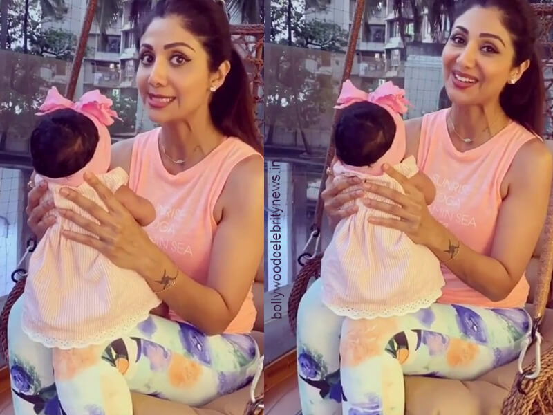 Shilpa Shetty plays with daughter Samisha as she turns 2 months old