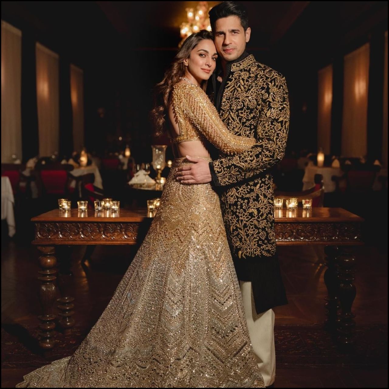Bollywood's newly wed couple Siddharth-Kiara has once again created panic on social media with their look. Couple has shared photos of their Sangeet Ceremonies on Instagram. In which both are looking very beautiful.