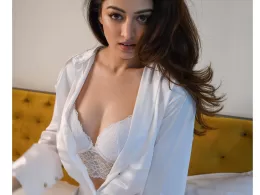 Photo shared by Sandeepa Dhar on July 28 2023 tagging @shazzalamphotography. May be an image of 1 person makeup sleepwear bath robe chemise bedroom and text that says you CAN jpg