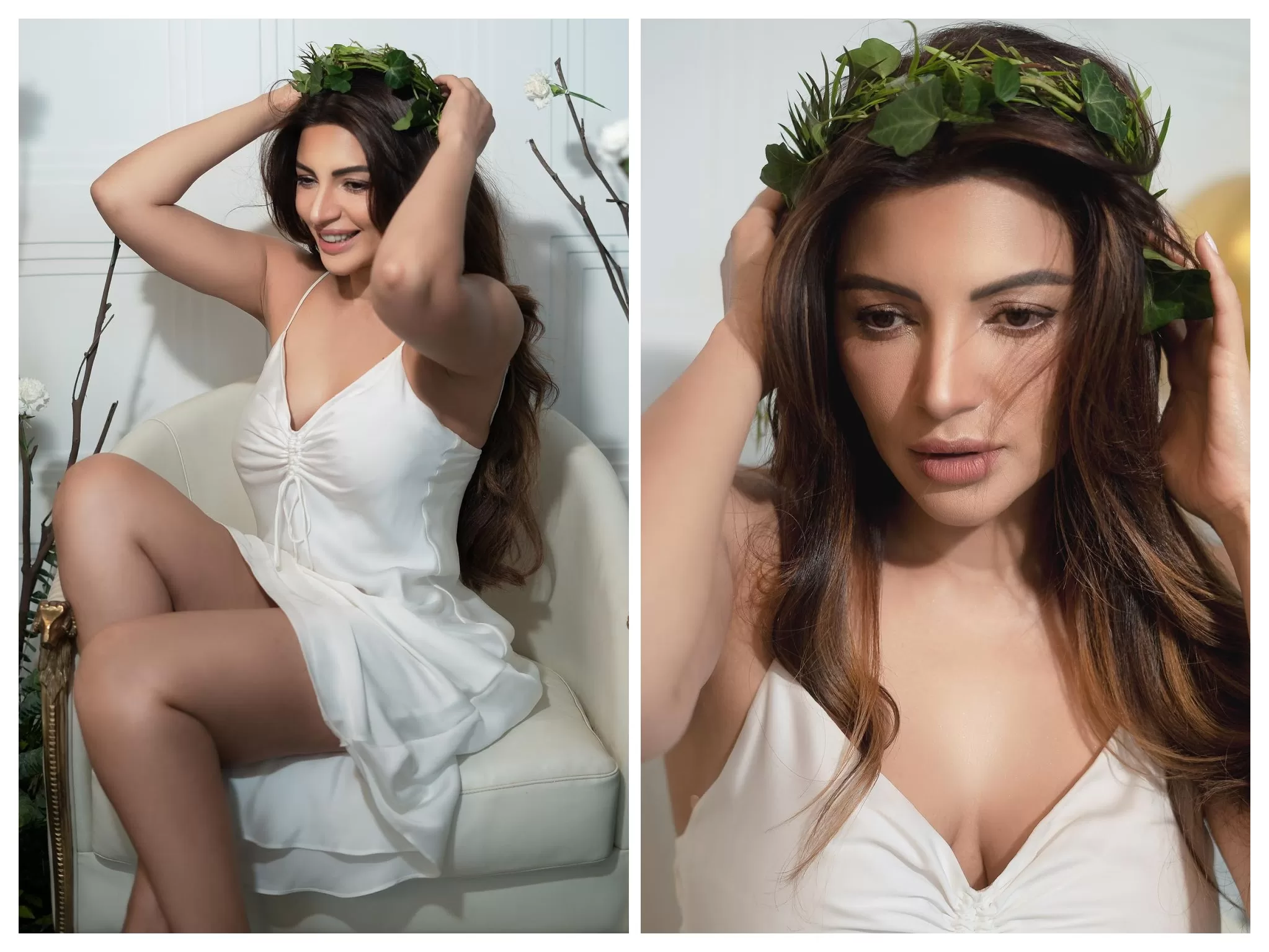 Photo by Shama Sikander on August 08 2023. May be an image of 1 person slip sleepwear and chemise. COLLAGE jpg