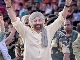Photo by Sunny Deol on August 05, 2023. May be an image of 6 people, people standing, turban, crowd, stadium and text.