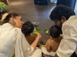 Photo by Vignesh Shivan on August May be an image of people henna baby people kissing barong and wedding