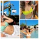 Photo shared by Avneet Kaur Official on August 04 2023 tagging  burberry  victoriassecret and  dior. May be an image of 1 person deck chair parasol pool cabana and text. COLLAGE jpg