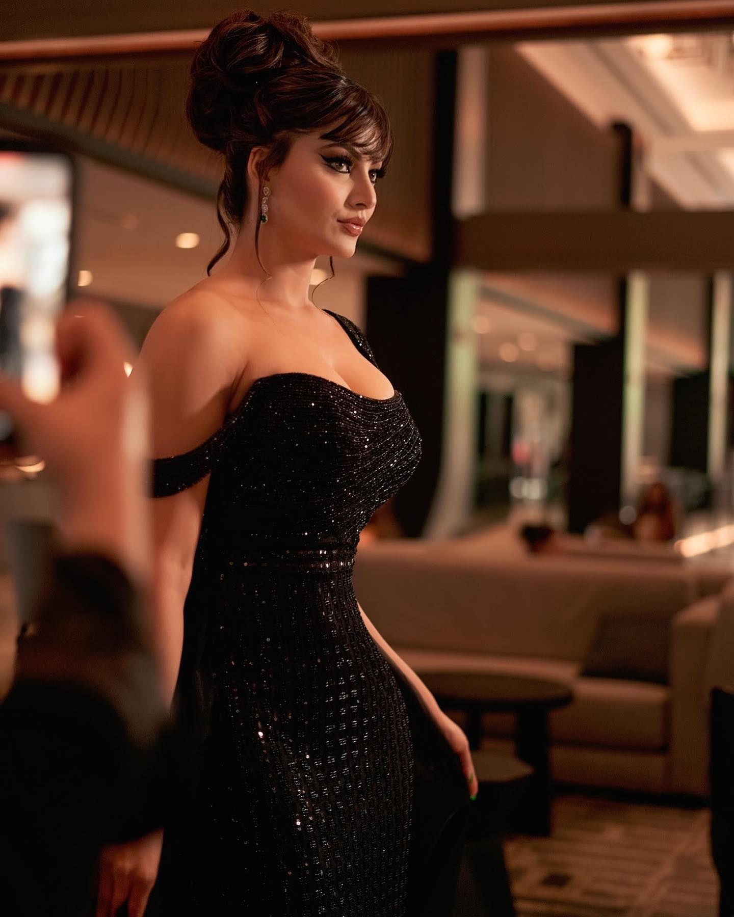 Photo by Urvashi Rautela on September May be an image of people gown and dress